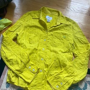 Armani Exchange Yellow Button-down - Large